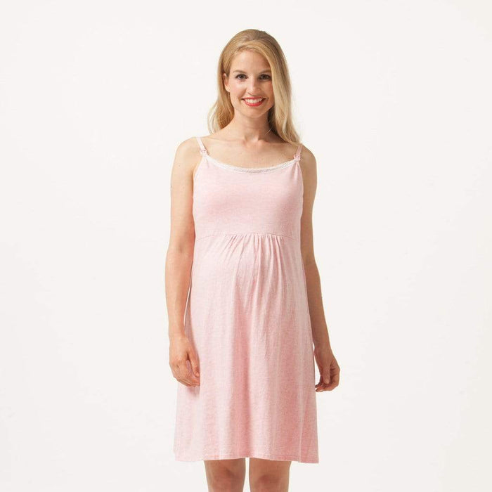 Jenna Sleeveless Maternity and Nursing Gown H.Pink