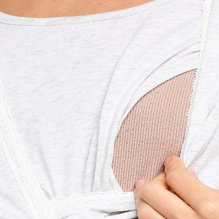 Jessie Short Sleeve Maternity and Nursing Sleepwear H.Grey