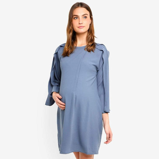 Kimono Long Sleeves Ciara Nursing Dress Charcoal