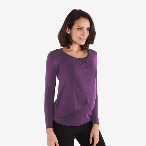 Vina Flap Nursing Top Eggplant
