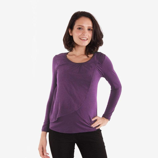 Vina Flap Nursing Top Eggplant