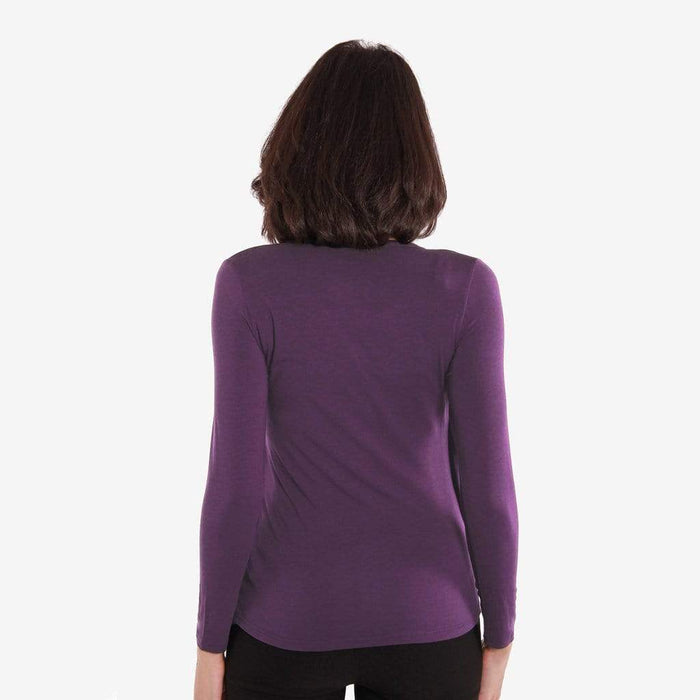 Vina Flap Nursing Top Eggplant