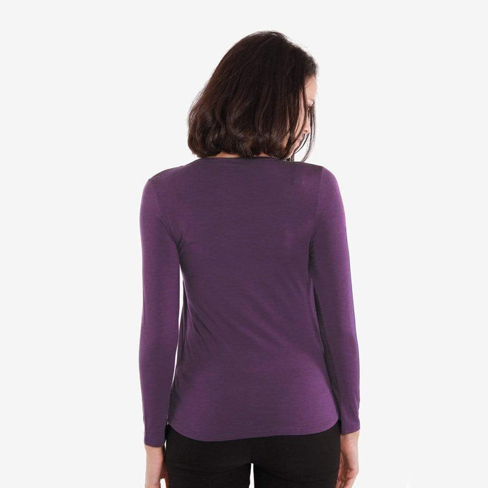 Vina Flap Nursing Top Eggplant