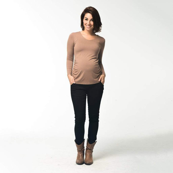 Knit Long Sleeve V-Neck Wilma Bamboo Tee