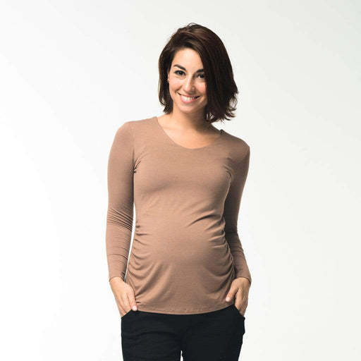 Knit Long Sleeve V-Neck Wilma Bamboo Tee