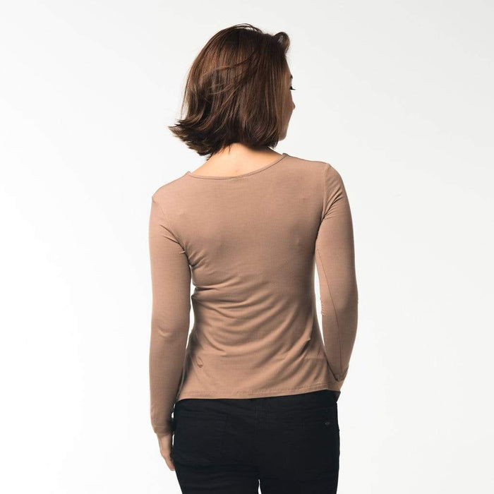 Knit Long Sleeve V-Neck Wilma Bamboo Tee