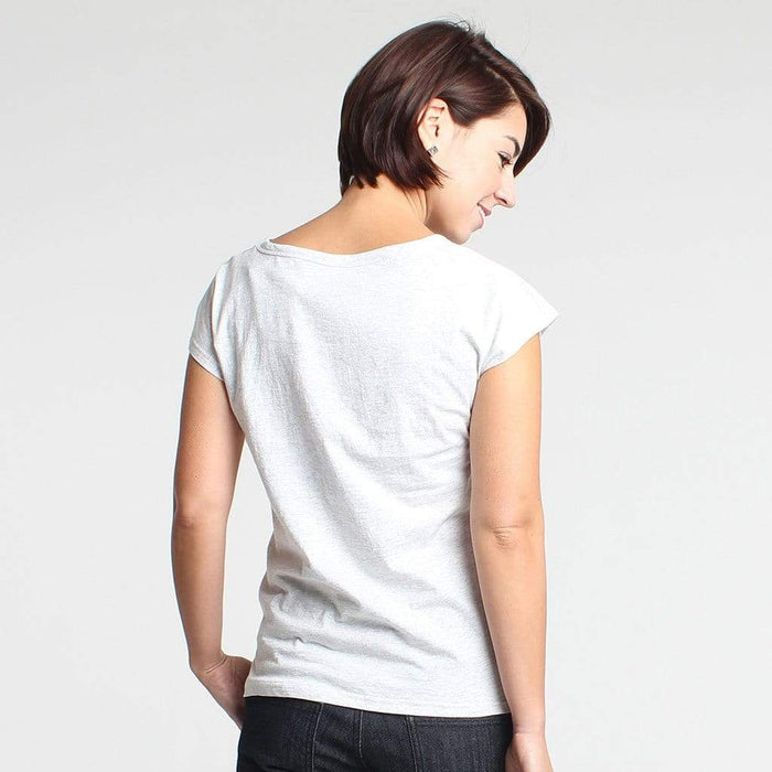 Knitted Love Print Tee Neon Orange