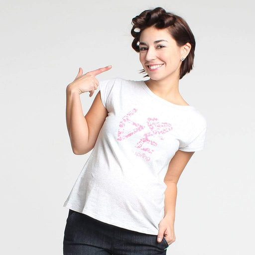 Knitted Love Print Tee Neon Orange