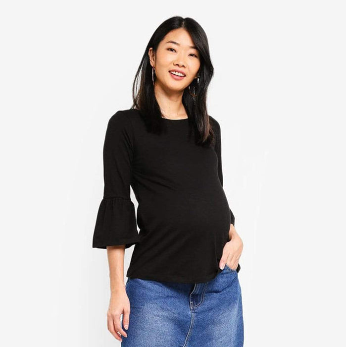 LONG BELL SLEEVES AADA TOP BLACK