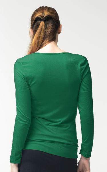 Velma Cowl Bamboo Cotton Long Sleeve Nursing Nursing Top Emerald
