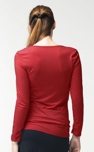 Velma Cowl Bamboo Cotton Long Sleeve Nursing Nursing Top Red