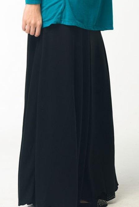 Mandy Long Maternity Skirt Black