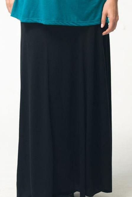 Mandy Long Maternity Skirt Black
