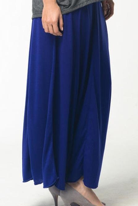 Mandy Long Maternity Skirt Indigo