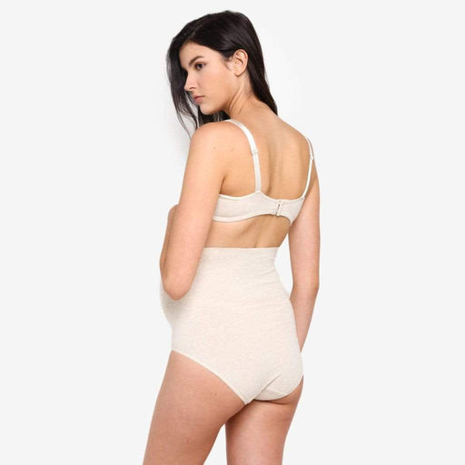 Marsha Cotton High Waist Maternity Panties Oatmeal