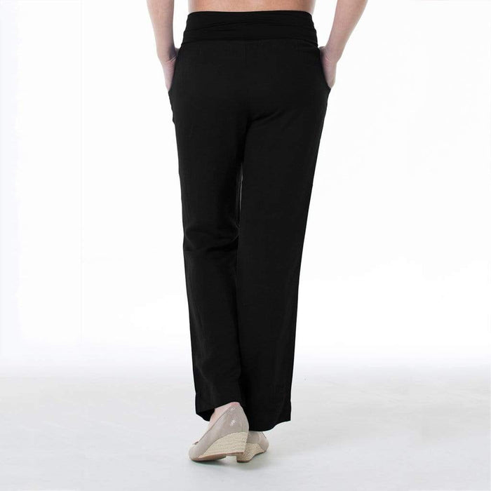 Rita Rayon Linen Maternity Shorts Black