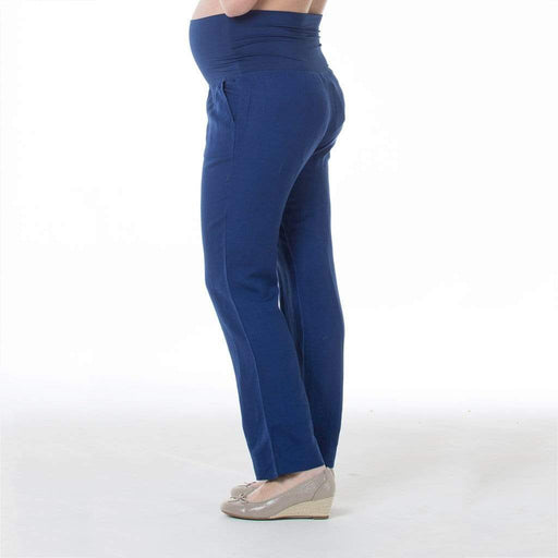 Rita Rayon Linen Maternity Pants Navy