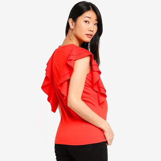 Ruffles Sleeves Crissy Coral Nursing Top
