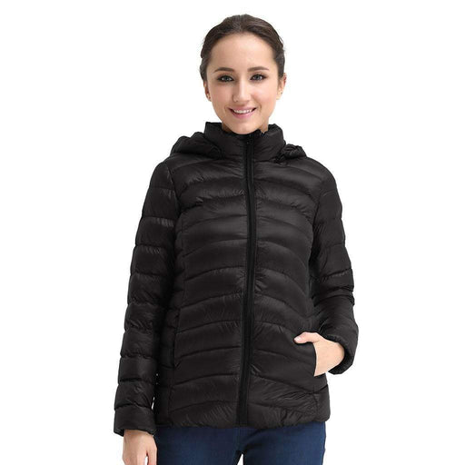 Belle Hooded Down Jacket Black