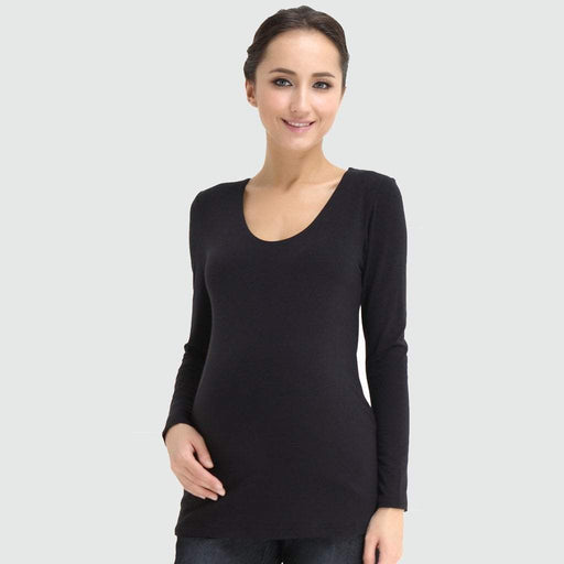 Vera V-Neck Nursing Nursing Top Black