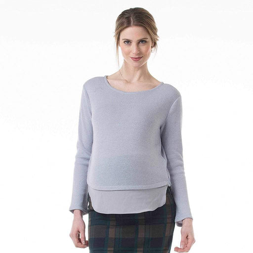 Cody Side Zipper Nursing Top Grey