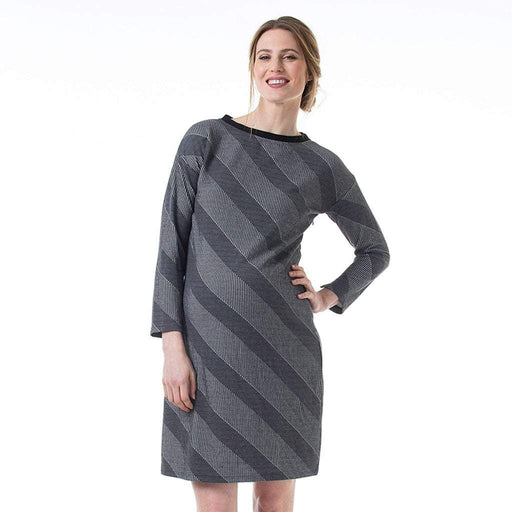 Colette Bateau Neck Maternity Dress Grey