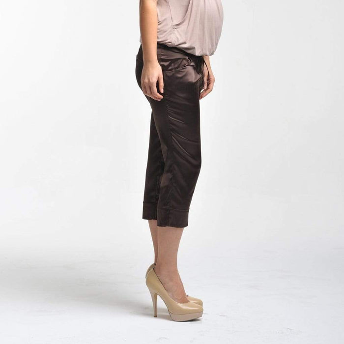 Satin Crops Dark Brown