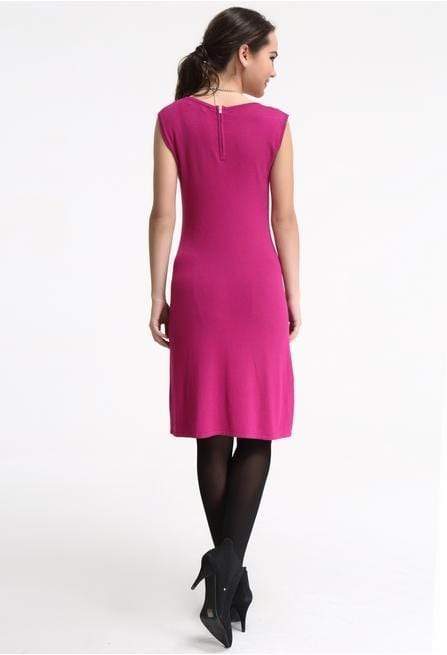 Sherry Contract Piping Dress Plum