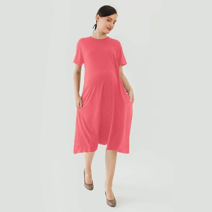 Short Sleeves Bonnie A-line Maternity Dress Tulip