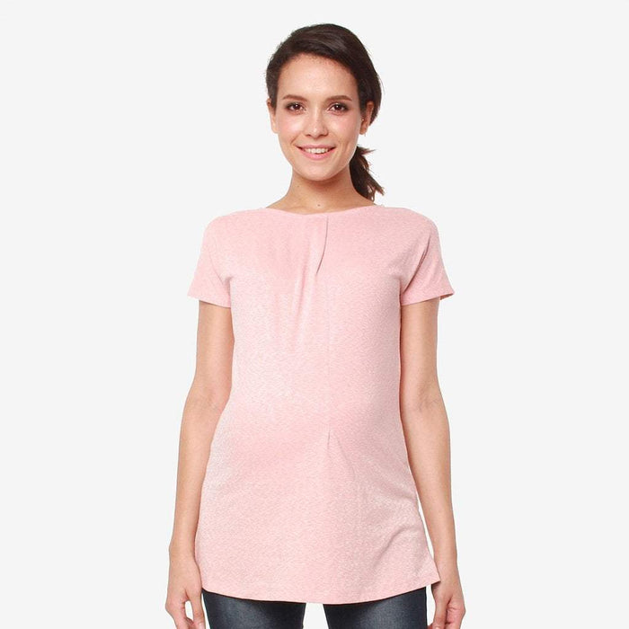 Short Sleeves Briana Pink Nursing Top