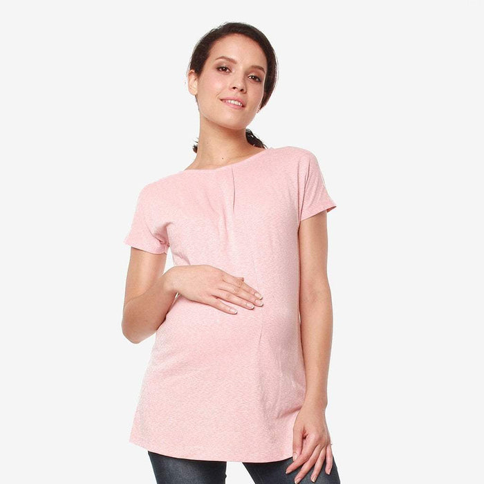 Short Sleeves Briana Pink Nursing Top