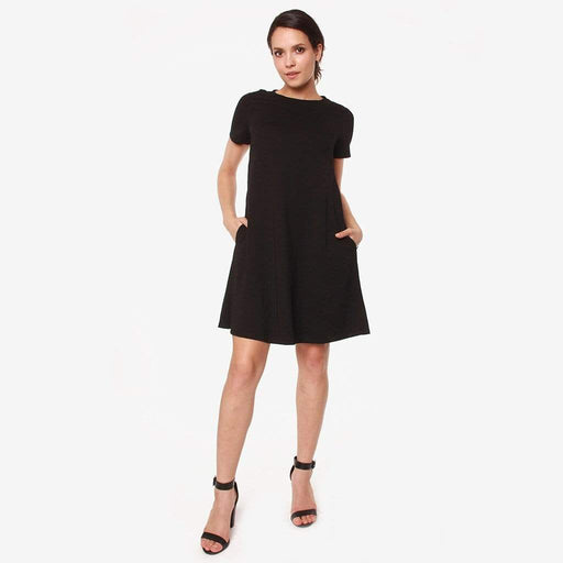Cynthia Short Sleeve Maternity Dress Black