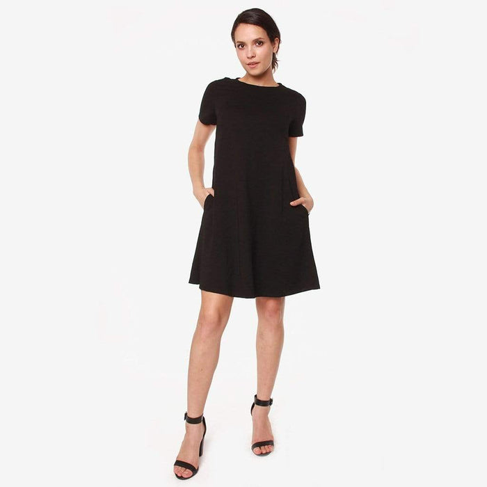Cynthia Short Sleeve Maternity Dress Black