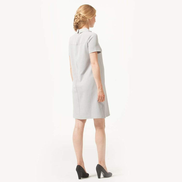 Short Sleeves Yeva Nursing Dress Grey