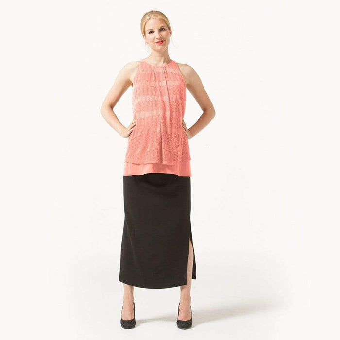 Maternity Skirt Elle Side Split Black