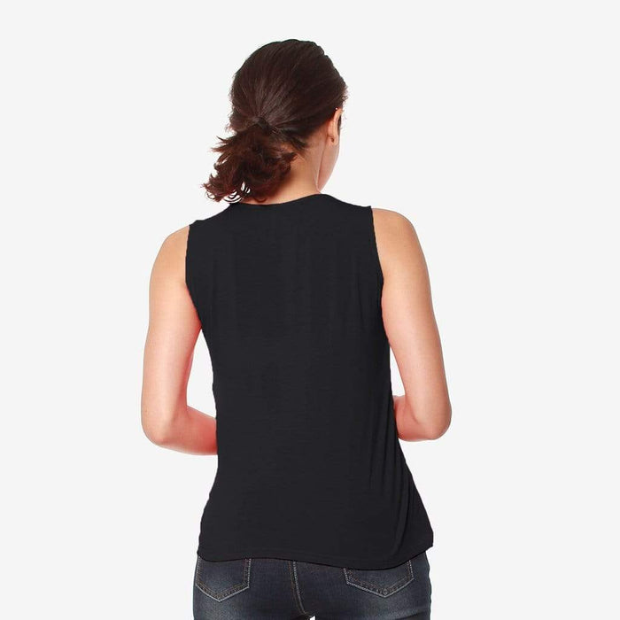 Sleeveless Caliana Frills Nursing Top Black