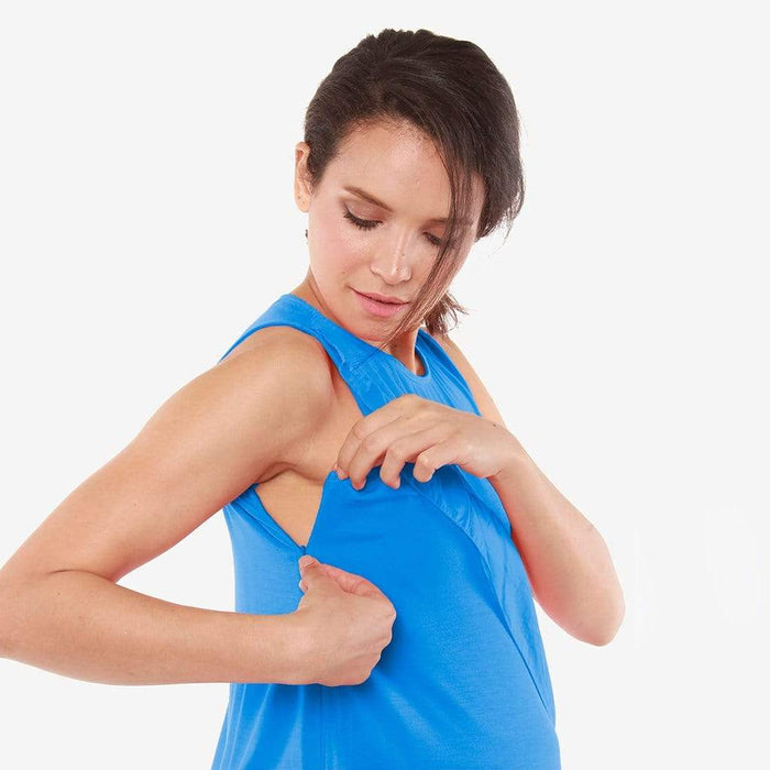 Sleeveless Caliana Frills Nursing Top Ocean