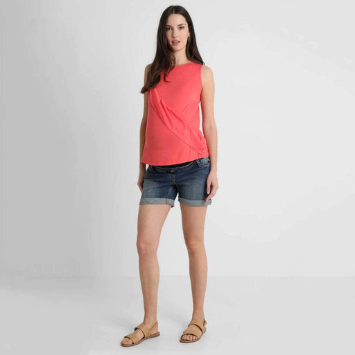 Sleeveless Caliana Frills Nursing Top Tulip