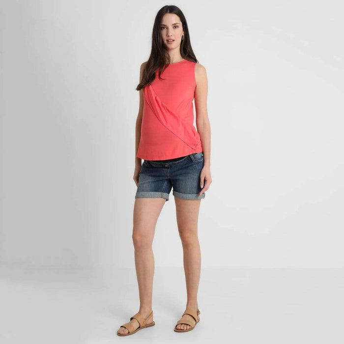 Sleeveless Caliana Frills Nursing Top Tulip