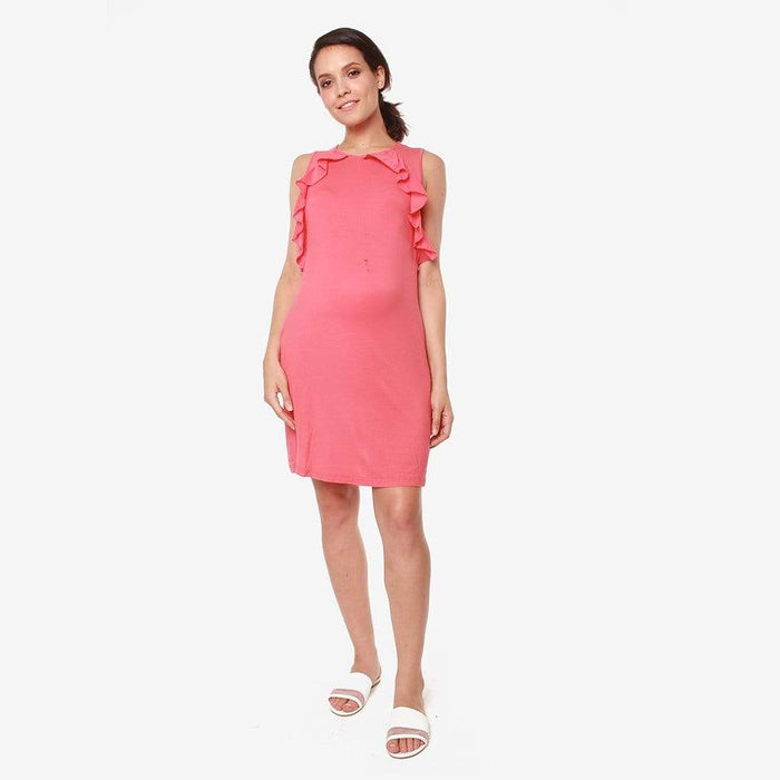 Sleeveless Calida Frills Bamboo Cotton Nursing Dress Tulip
