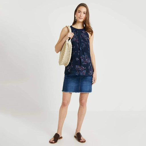 Carden Halter Navy Floral Sleeveless Nursing Top