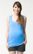 Patty Bamboo Cotton Tank Maternity Top Blue