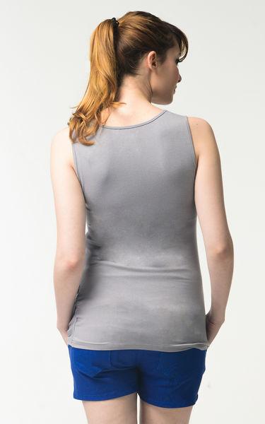 Patty Bamboo Cotton Tank Maternity Top Grey