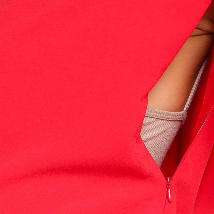 Tier Flounce Sleeves Cicilia Top Red