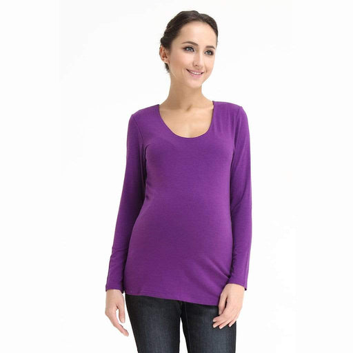Vera V-Neck Nursing Nursing Top Purple