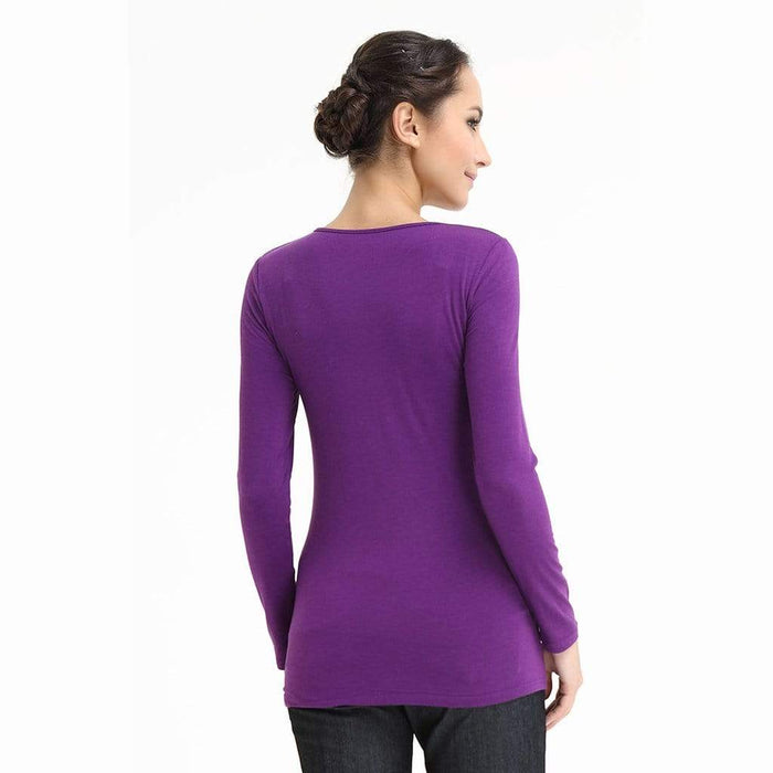 Vera V-Neck Nursing Nursing Top Purple