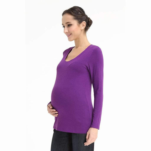 Vera V-Neck Nursing Nursing Top Purple