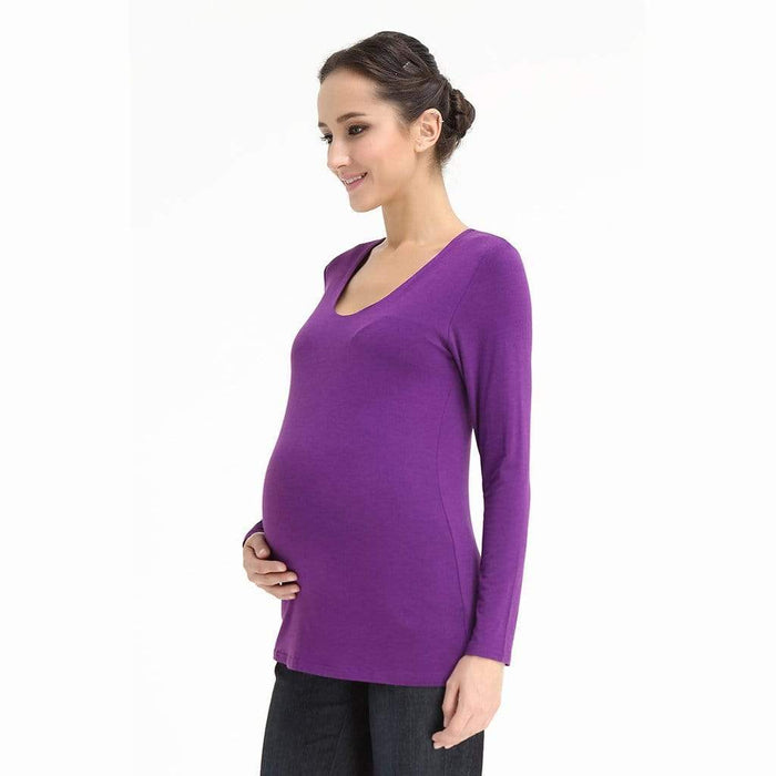 Vera V-Neck Nursing Nursing Top Purple