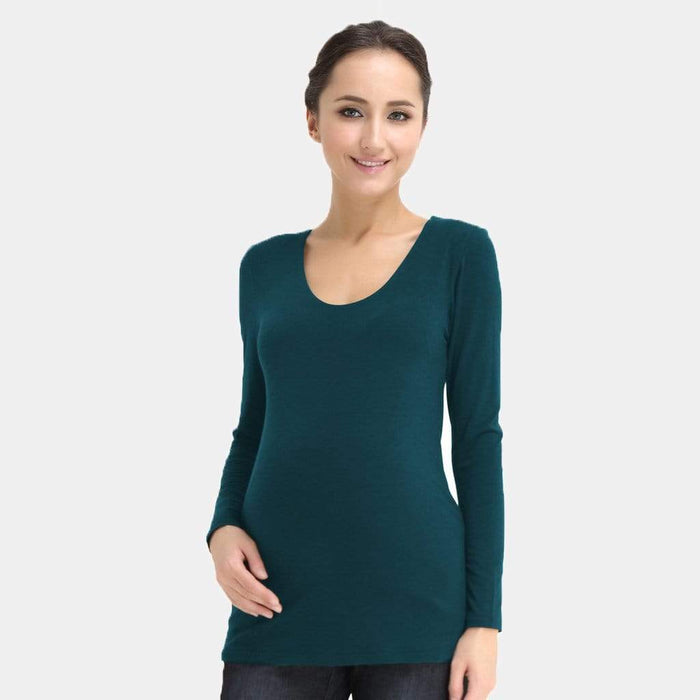 Vera V-Neck Nursing Teal Top