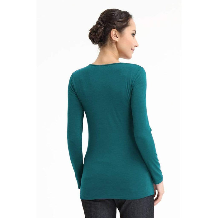 Vera V-Neck Nursing Teal Top